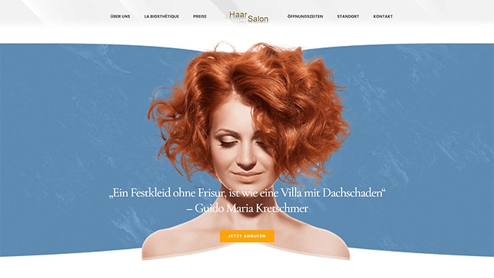Webdesign Bad Oeynhausen Referenz eines Friseursalons