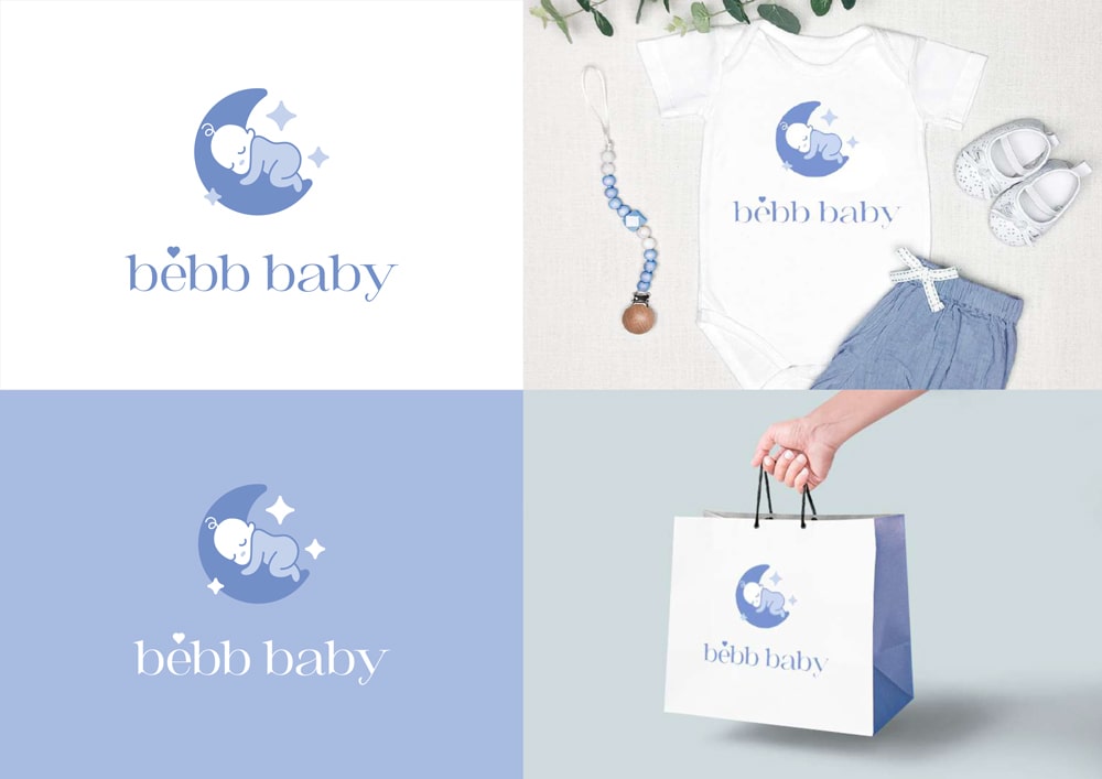 Logo von Bebb Baby dient als Referenzobjekt auf der Webseite einer Werbeagentur
